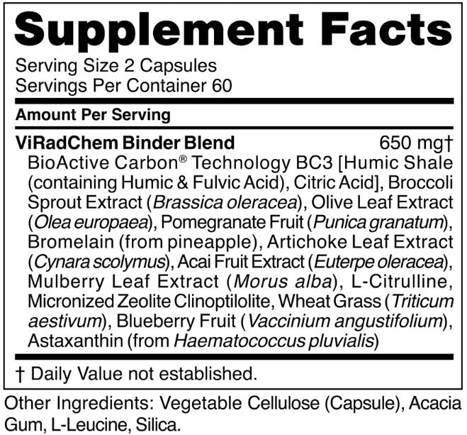 Advanced Detox Support Supplement for Environmental Toxin Binding, Gut Health & Microbial Balance | Cellular Cleanse Formula Capsules (120 Count)