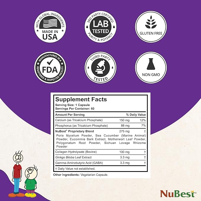 NuBest Tall Height Growth Supplement – Bone Health, Immune Support & Wellness Formula for Ages 5+