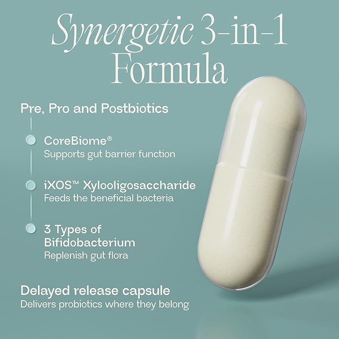 Bioma Probiotics for Digestive Health 3-in-1 Gut Health Formula 60 Capsules