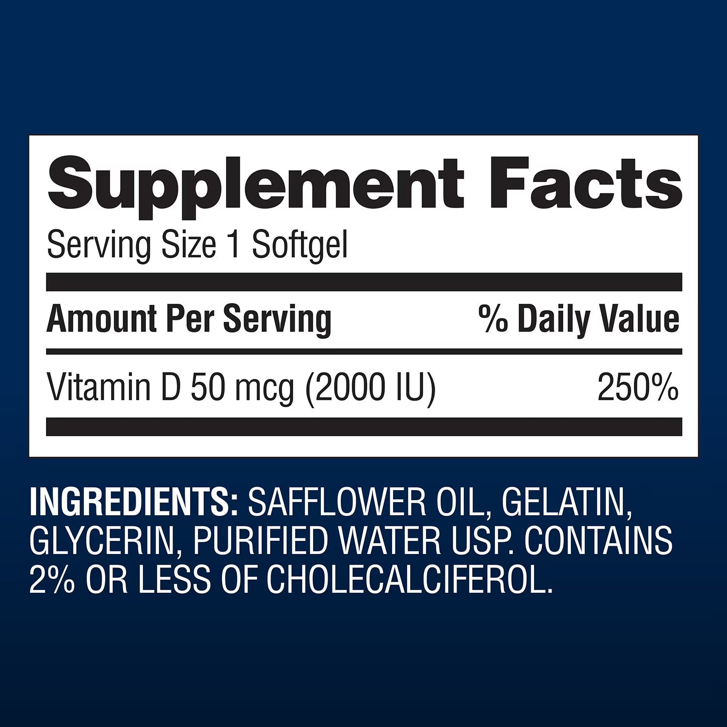 Member's Mark Vitamin D3 50 mcg (2000 IU) – Bone & Immune Support | 400 Tablets