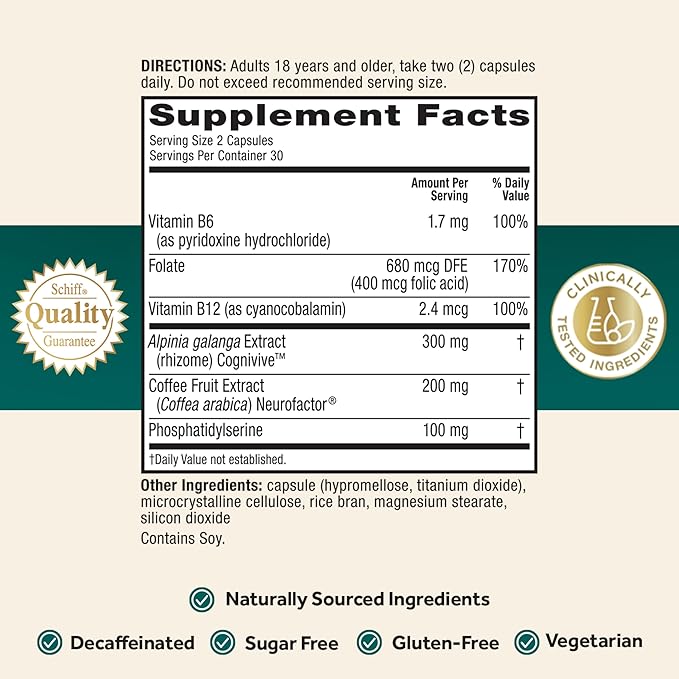 Neuriva Ultra Brain Supplement – Memory & Focus Support | 60 Capsules