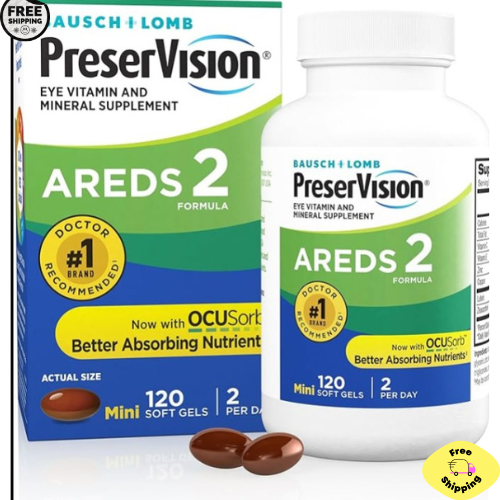 PreserVision AREDS 2 – Supports Eye Health & Vision | Vitamins C, E, Zinc & Copper | 120 Softgels