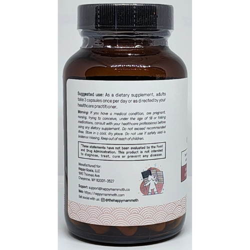 Happy Mammoth Hormone Harmony Dietary Supplement 72 Capsules New