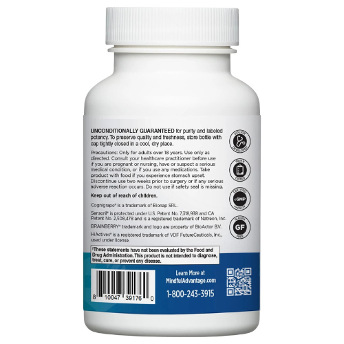 DOCTORS' PREFERRED Mindful Advantage Think Faster Brain Memory Supplements 30Cap  New