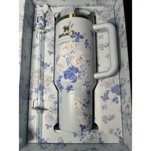 Stanley x Love Shack Fancy 40oz tumbler Everblooming Rosettes  New