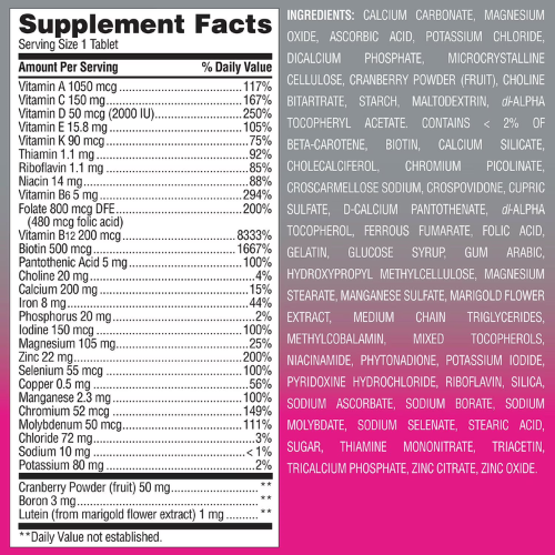 Member's Mark Advanced Women's 50+ Multivitamin Tablets, 275 ct.  New