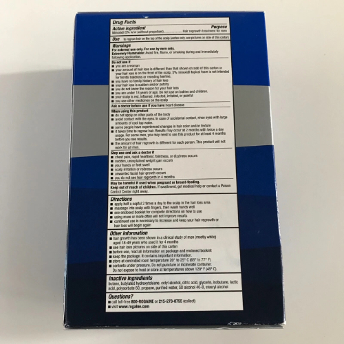 ROGAINE MENS FOAM (3 MONTH) 5% Minoxidil Topical Aerosol Box Regaine Hair Regrow