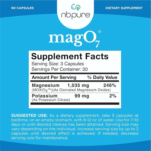 nbpure Mag O7 Digestive System Cleanse and Detox, 90 Capsules