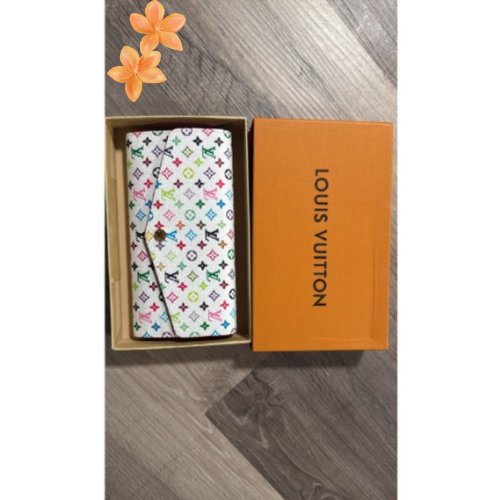 Authentic Louis Vuitton Monogram Multicolor Zippy Wallet Purse  New