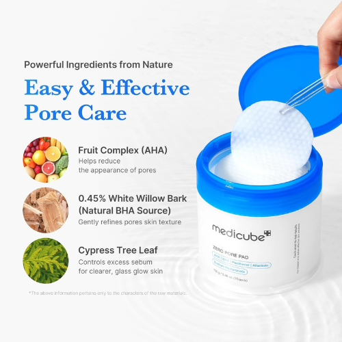 Medicube Zero Pore Pads 2.0 Dual-Textured Facial Toner Pads.