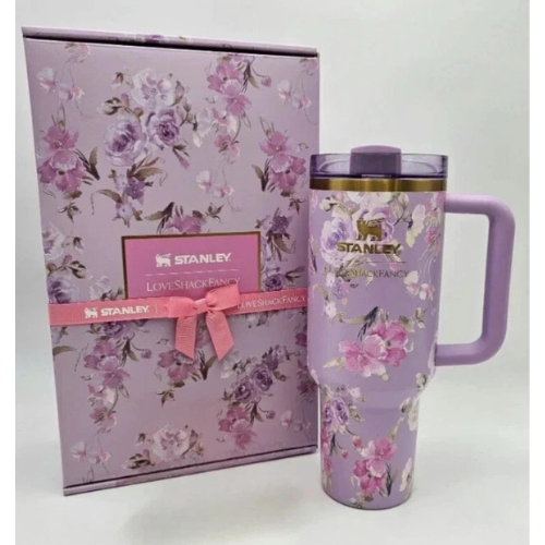 Stanley X Love Shack Fancy Cup 40 oz - Happy Thoughts Quencher Rosa Beaux Purple  New