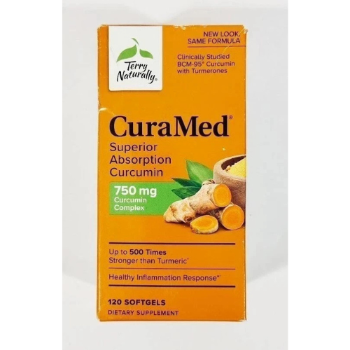 Terry Naturally CuraMed Superior Absorption 750mg Curcurmin Complex 120 Softgels  New