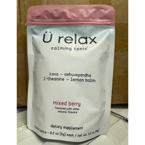 U Relax Calming tonic- 15 Packets MIXED BERRY flavor relax calming drink NEW