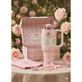 STANLEY FLORAL PINK 40 OZ TUMBLER   New