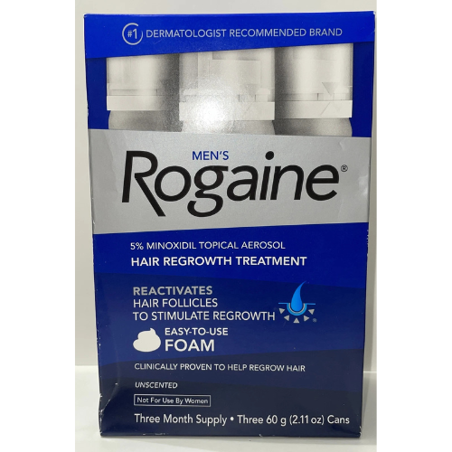 ROGAINE MENS FOAM (3 MONTH) 5% Minoxidil Topical Aerosol Box Regaine Hair Regrow