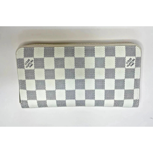 Louis Vuitton Damier Azur Zippy Zip Around Long Wallet Purse White  New