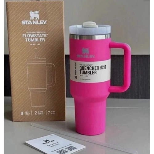 Stanley (Rose Red) 40 oz The Quencher H2.0 Flowstate Tumbler W/Box - NEW!