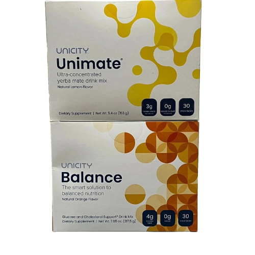 Combo-Unicity Unimate LEMON and Unicity Balance Natural Orange
