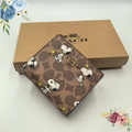 NWT Coach X Peanuts Snap Wallet In Signature Canvas With Snoopy Print CBN32