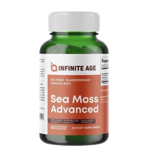 INFINITE AGE 1250mg Sea Moss Advanced Superfood, High-Potency, Vegan - 60 Count