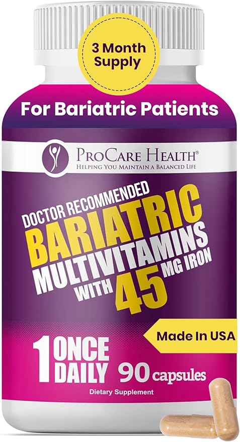 Post Bariatric Daily Multivitamin Capsules with 45mg Iron – 3 Month Supply (90 Capsules) | ProCare Health