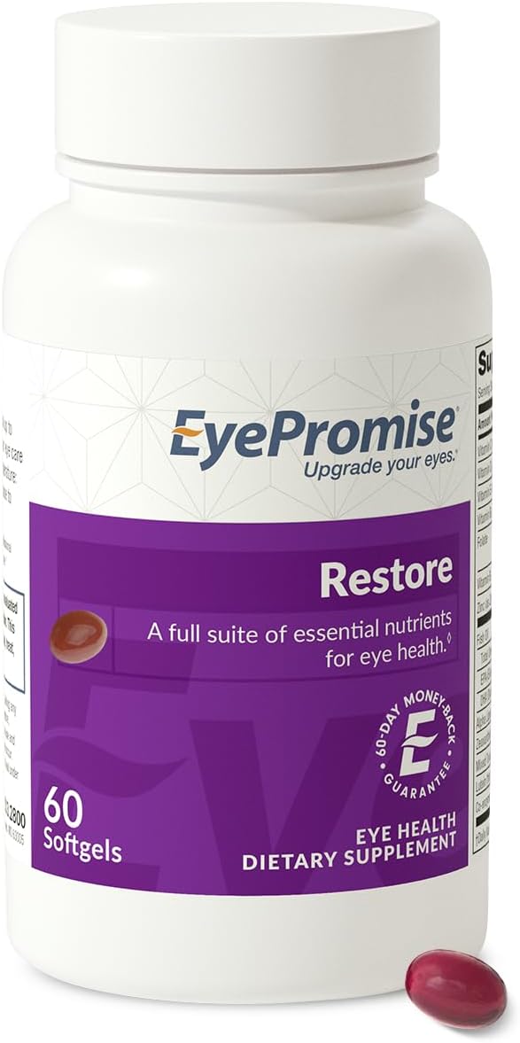 Lutein & Zeaxanthin Eye Support Capsules – Macular & Vision Health Supplement for Daily Ocular Nutrition | EyePromise Restore