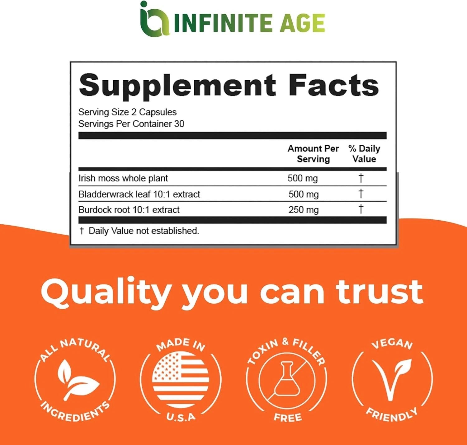 Advanced Sea Moss Superfood Supplement – Vegan Immune Support Capsules | 60 Count