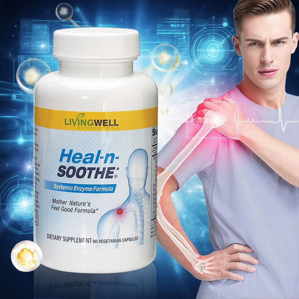 Proteolytic Enzyme Supplement for Joint & Digestive Support – Mobility & Flexibility Formula (90 Count) | HEAL-N-SOOTHE