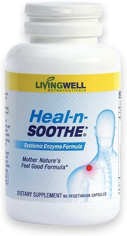 Proteolytic Enzyme Supplement for Joint & Digestive Support – Mobility & Flexibility Formula (90 Count) | HEAL-N-SOOTHE