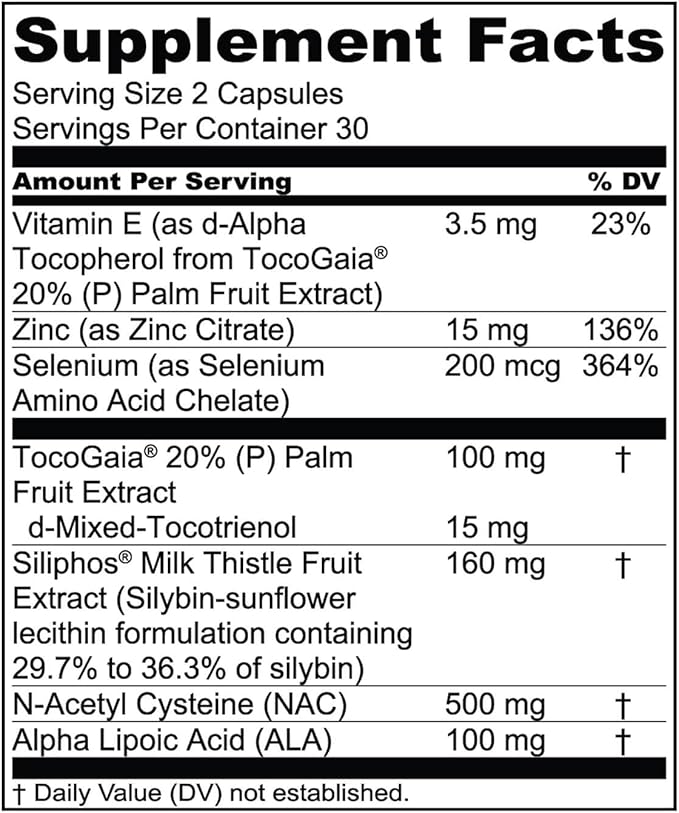 Milk Thistle & NAC Liver Support Capsules – Detox & Daily Wellness Formula (60 Count) | LiverMD by 1MD Nutrition