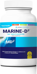 Marine Omega-3 DHA Capsules with Vitamin D3 & Ecklonia Cava – Brain & Heart Health Support Supplement