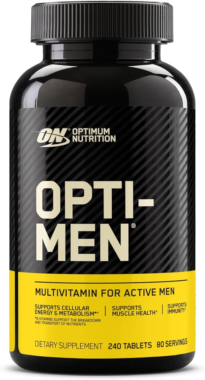 Opti-Men Daily Multivitamin for Men – Immune, Energy & Amino Acid Support (240 Tablets / 80 Day Supply)