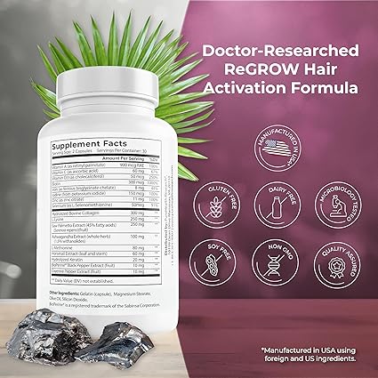 Hair Growth Support Supplement for Thicker Hair, Scalp Health & Hair Strength | Biotin, Collagen & Botanical Formula Capsules (60 Count)