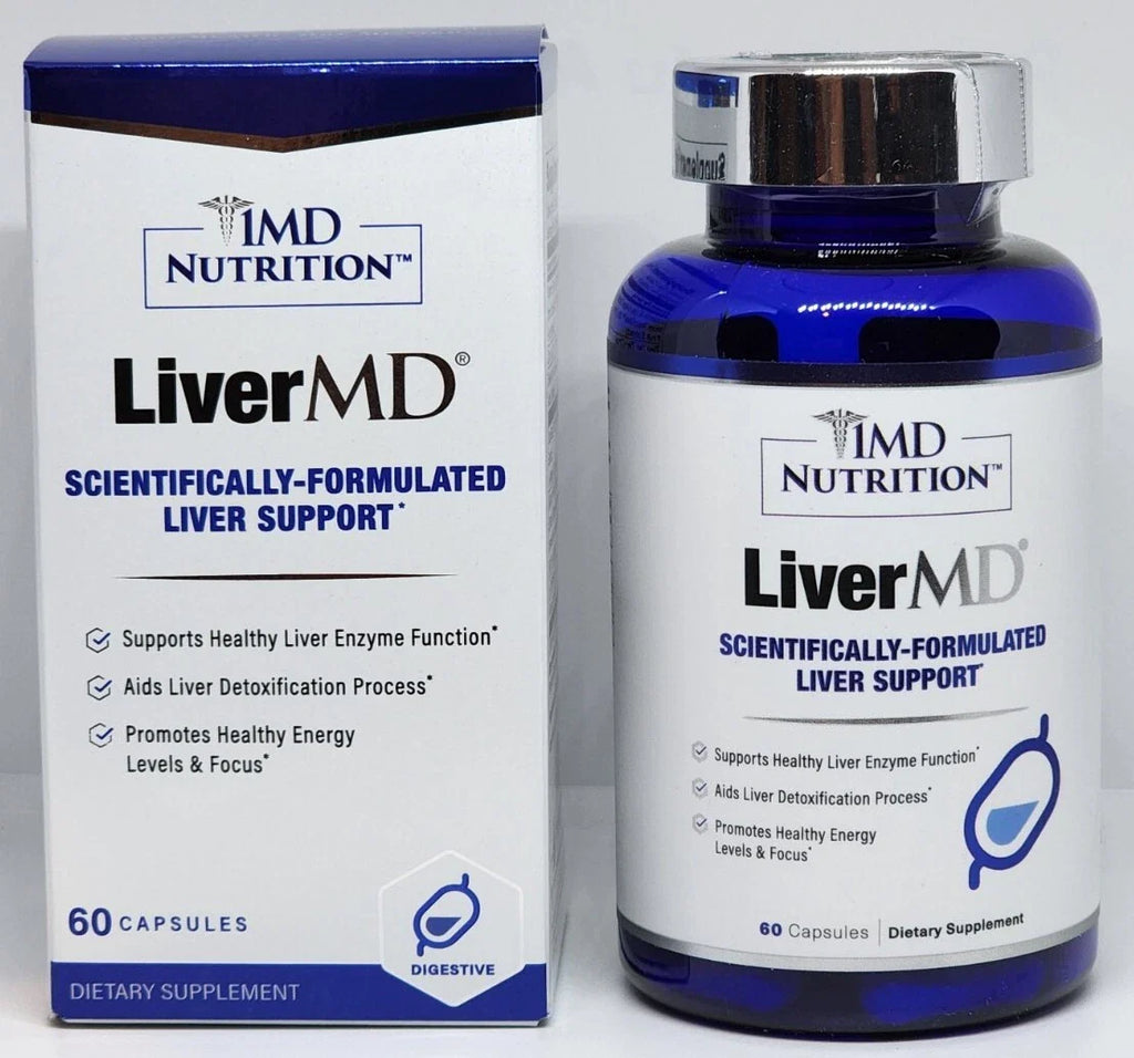 1MD LiverMD Liver Repair Support Supplement New Sealed 60 Capsules