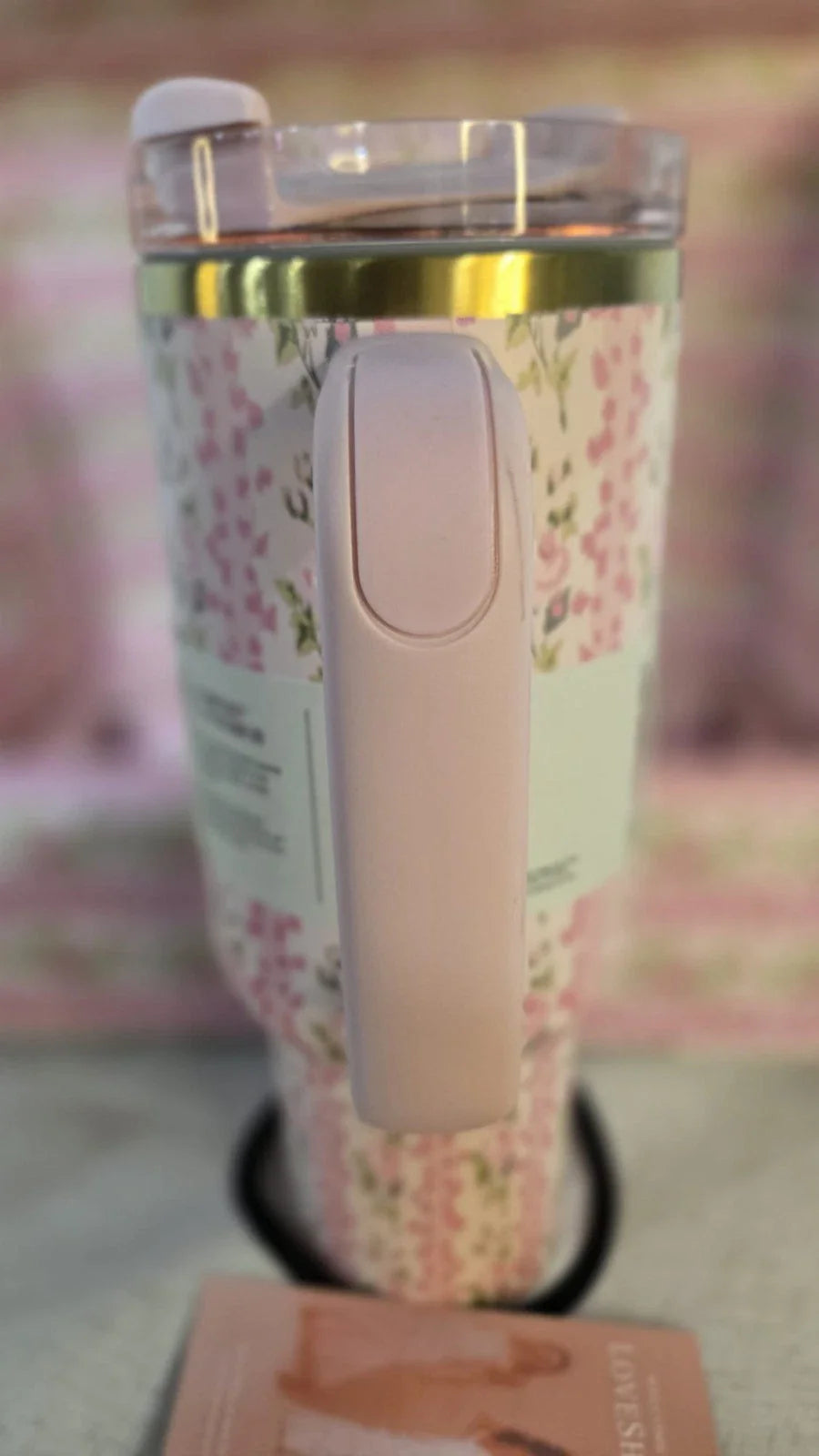 STANLEY FLORAL PINK 40 OZ TUMBLER   New
