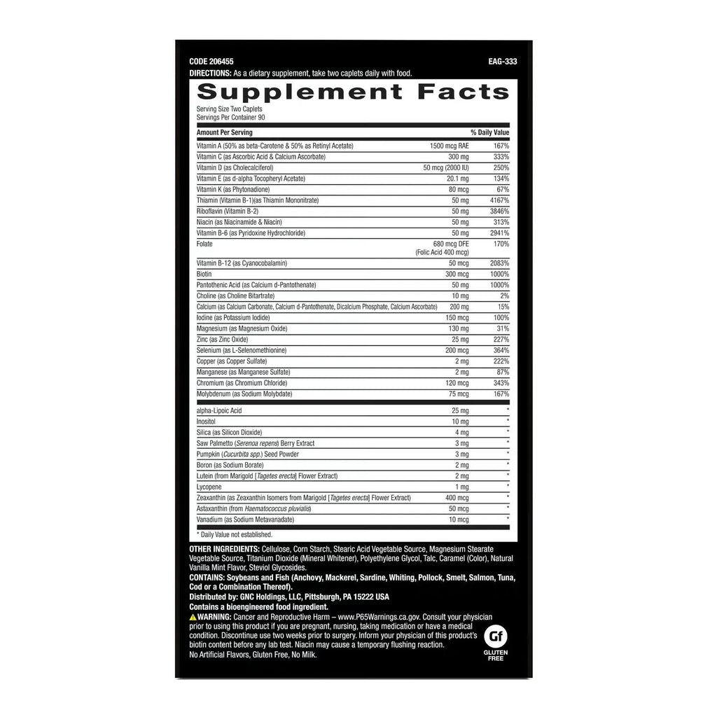GNC Mega Men Multivitamin Immune Energy Boost Support Antioxidants 180pcs NEW
