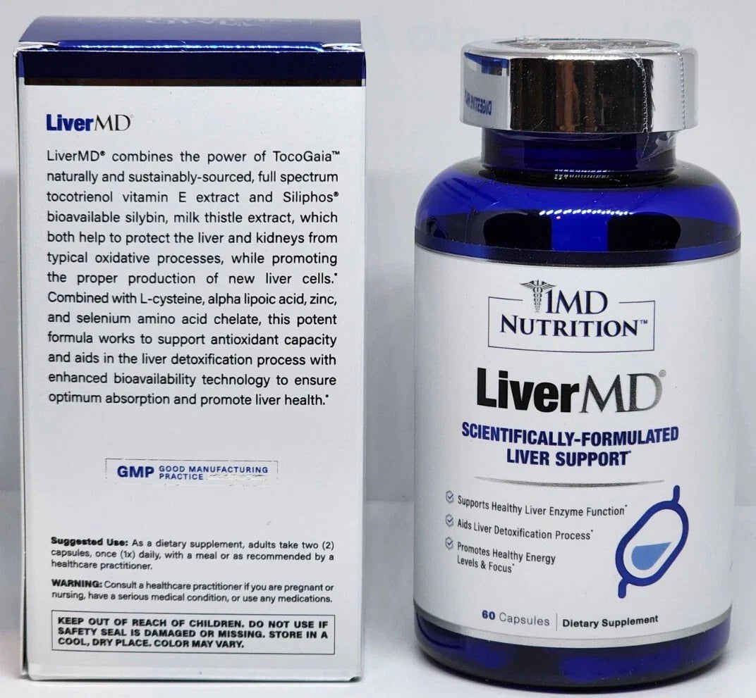 1MD LiverMD Liver Repair Support Supplement New Sealed 60 Capsules