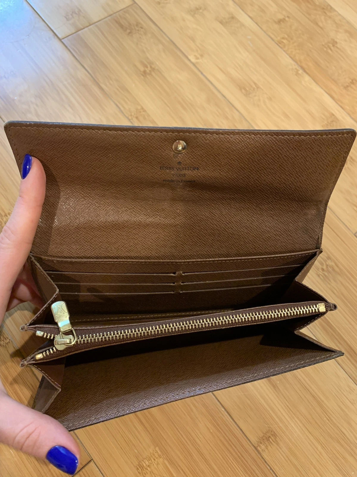 Monogram Long Wallet – Classic Designer Style Flap Wallet with Multiple Card Slots