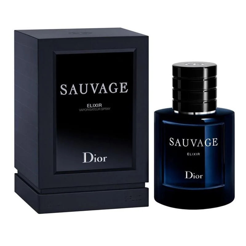 Men’s Spicy Woody Parfum – Lavender, Amber & Sandalwood Long Lasting Cologne 60ml | Sauvage Elixir by Dior