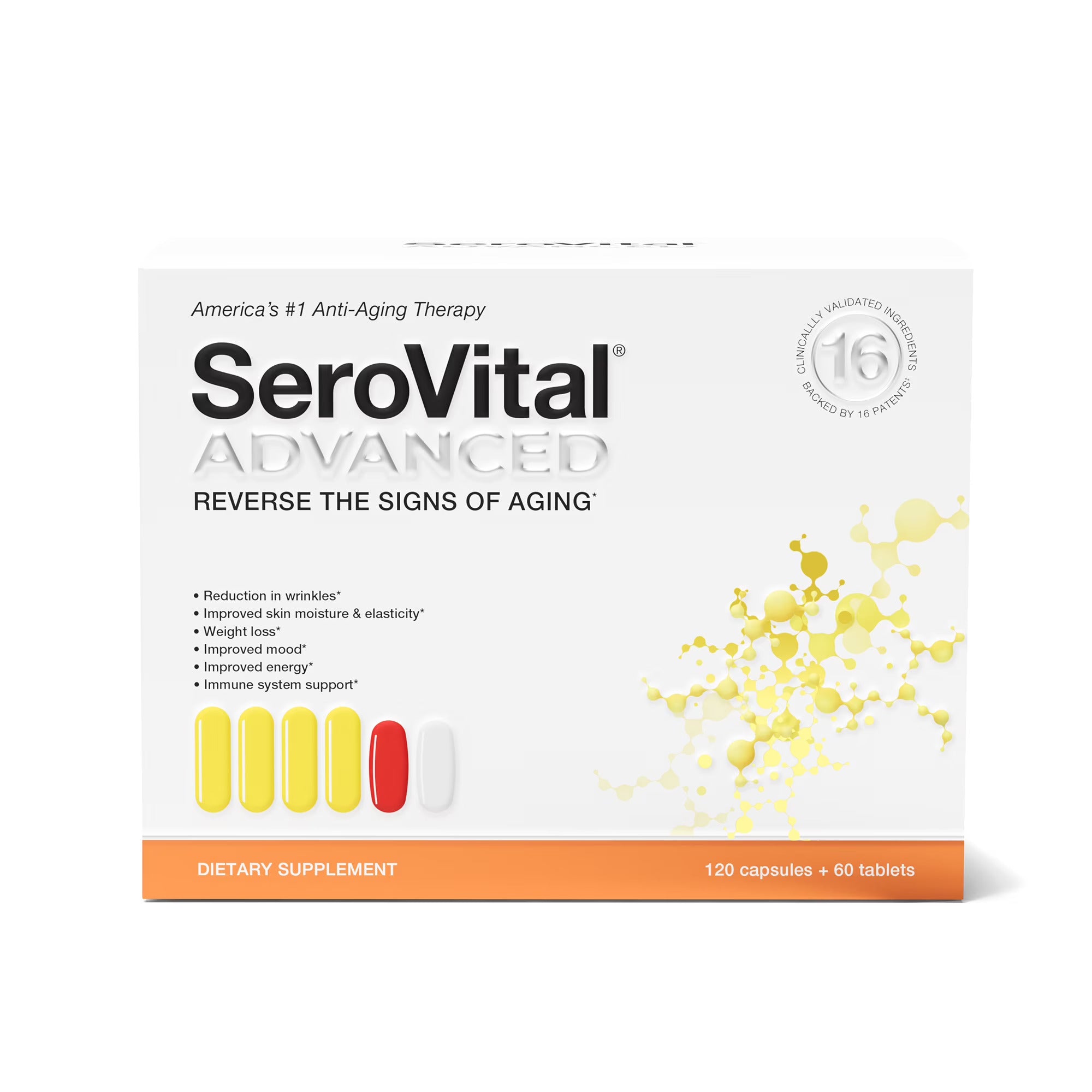 Advanced Anti-Aging Supplement for Skin, Energy & Vitality Support | Hormone Support Wellness Formula (180 Count Combo Pack)