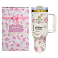 LoveShackFancy x Stanley Quencher H2.0 FlowState Tumbler 40 oz – Ribbon Rosa Limited Edition