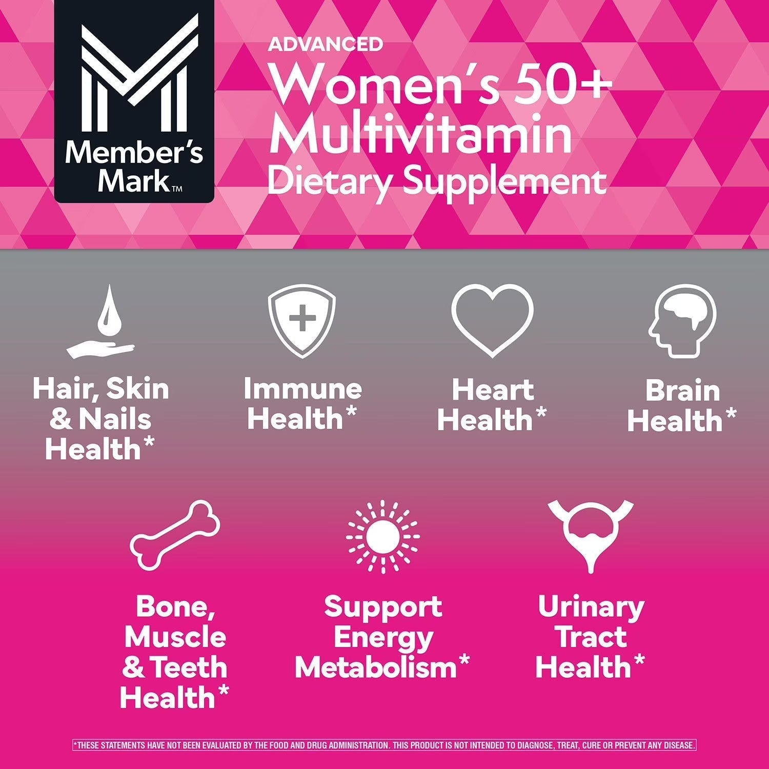 Member's Mark Advanced Women’s 50+ Multivitamin Tablets – Complete Daily Vitamins | 275 Count