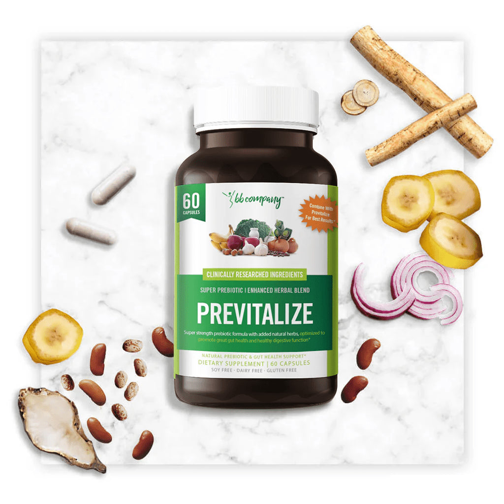 Prebiotic Gut Health Powder – Digestive & Metabolism Support Supplement for Daily Wellness | Previtalize