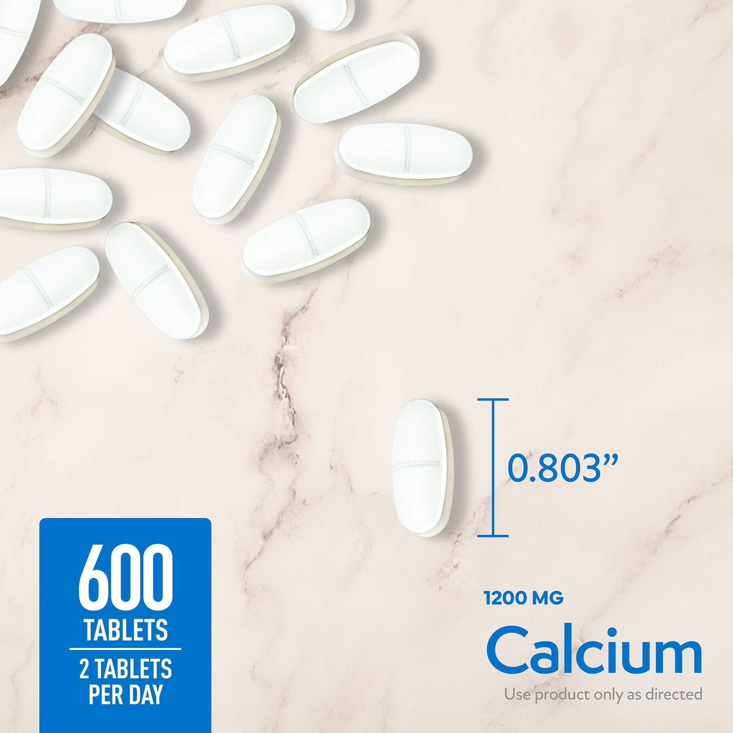 Member's Mark Calcium with Vitamin D3 Tablets – Bone Health Support | 600 Count