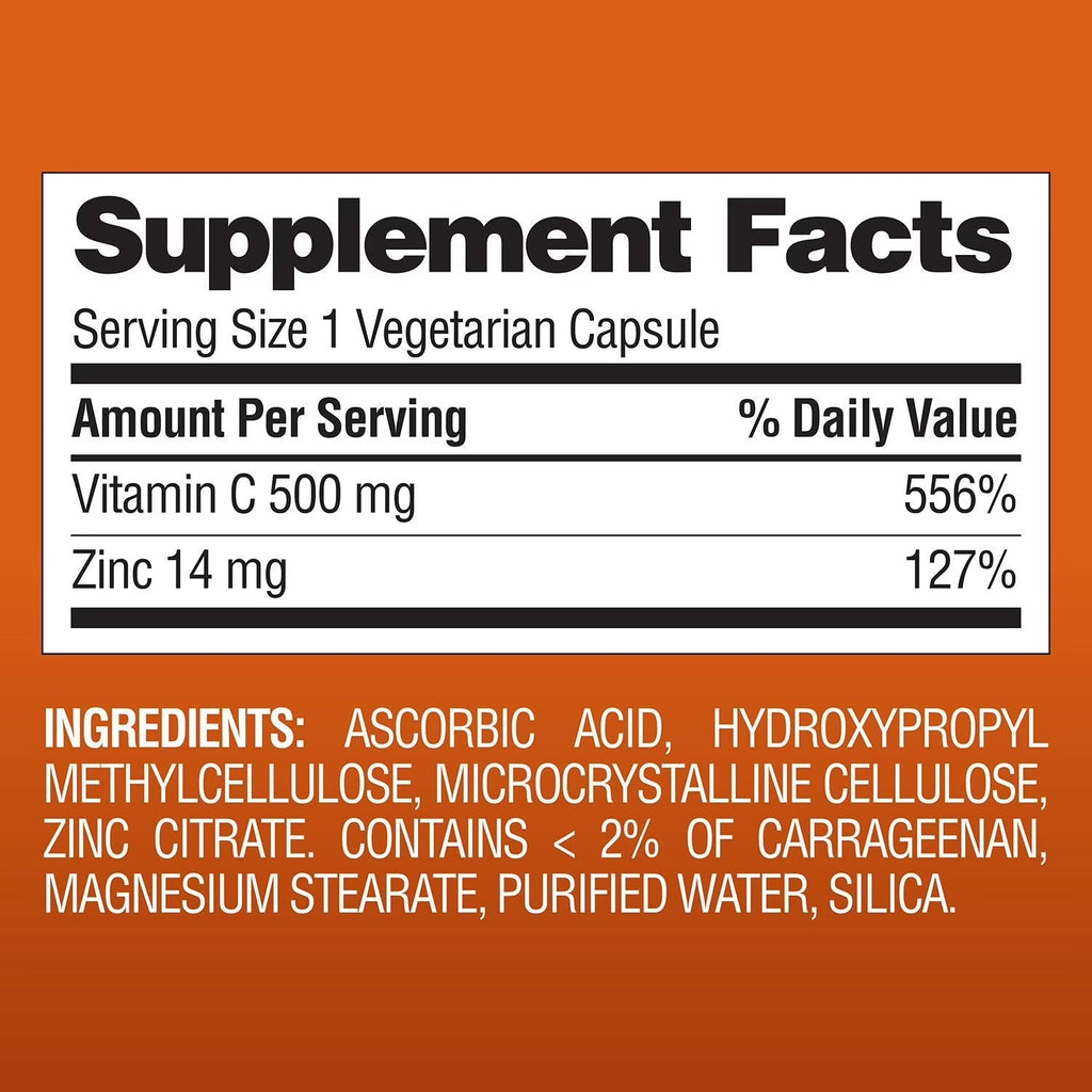 Member's Mark Vitamin C with Zinc Capsules – Immune Support Supplement | 400 Count
